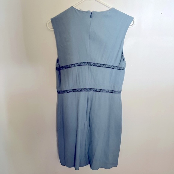 Chloe Gorgeous Shady Blue Crepe Sleeveless Dress Brand New Size 2 - Picture 7 of 16